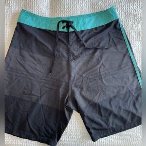 Burnside Gray and Teal Boardshorts Size 36